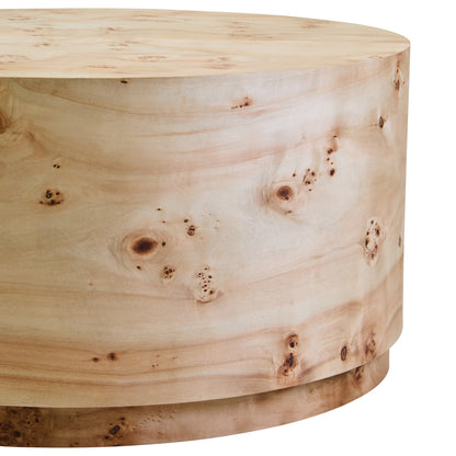 Aspen Round Burl Wood Coffee Table