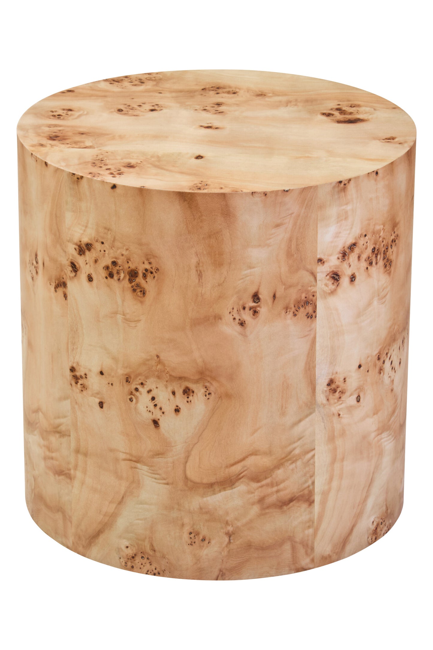 Aspen Burl Wood Design Round Side Table | Bali & Blue