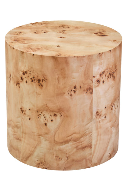 Aspen Burl Wood Design Round Side Table | Bali & Blue