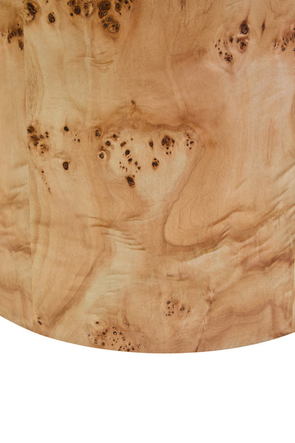 Aspen Round Burl Wood Side Table