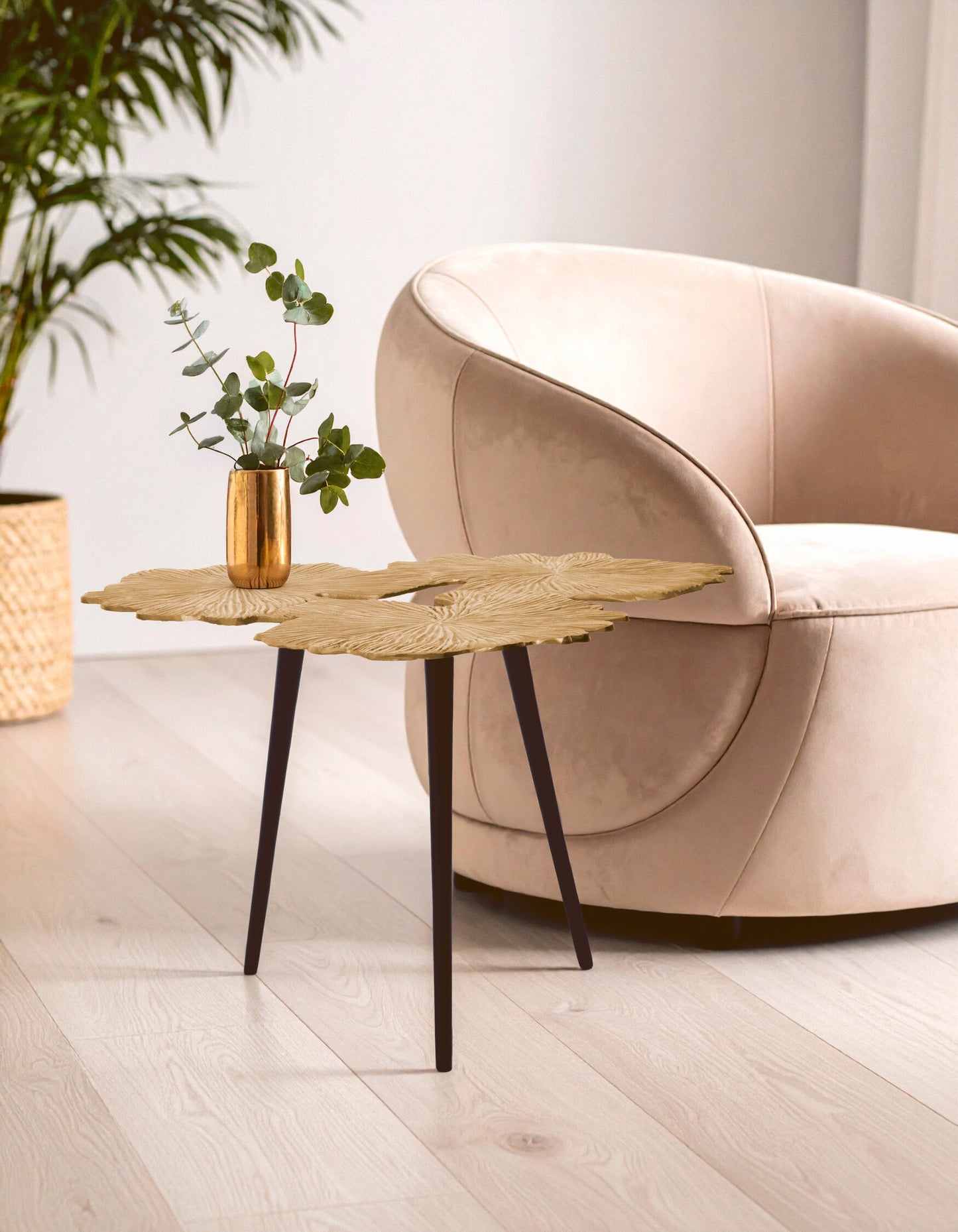 Gold Leaf Large Side Table
