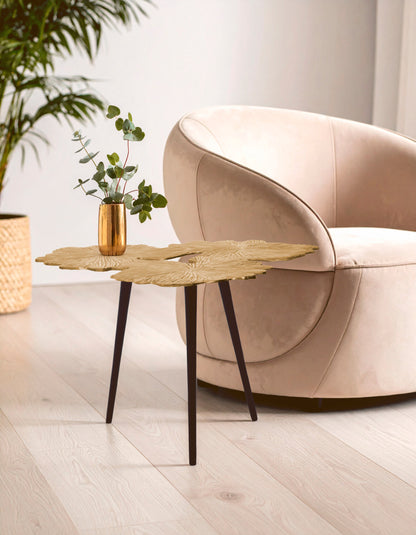 Gold Leaf Large Side Table