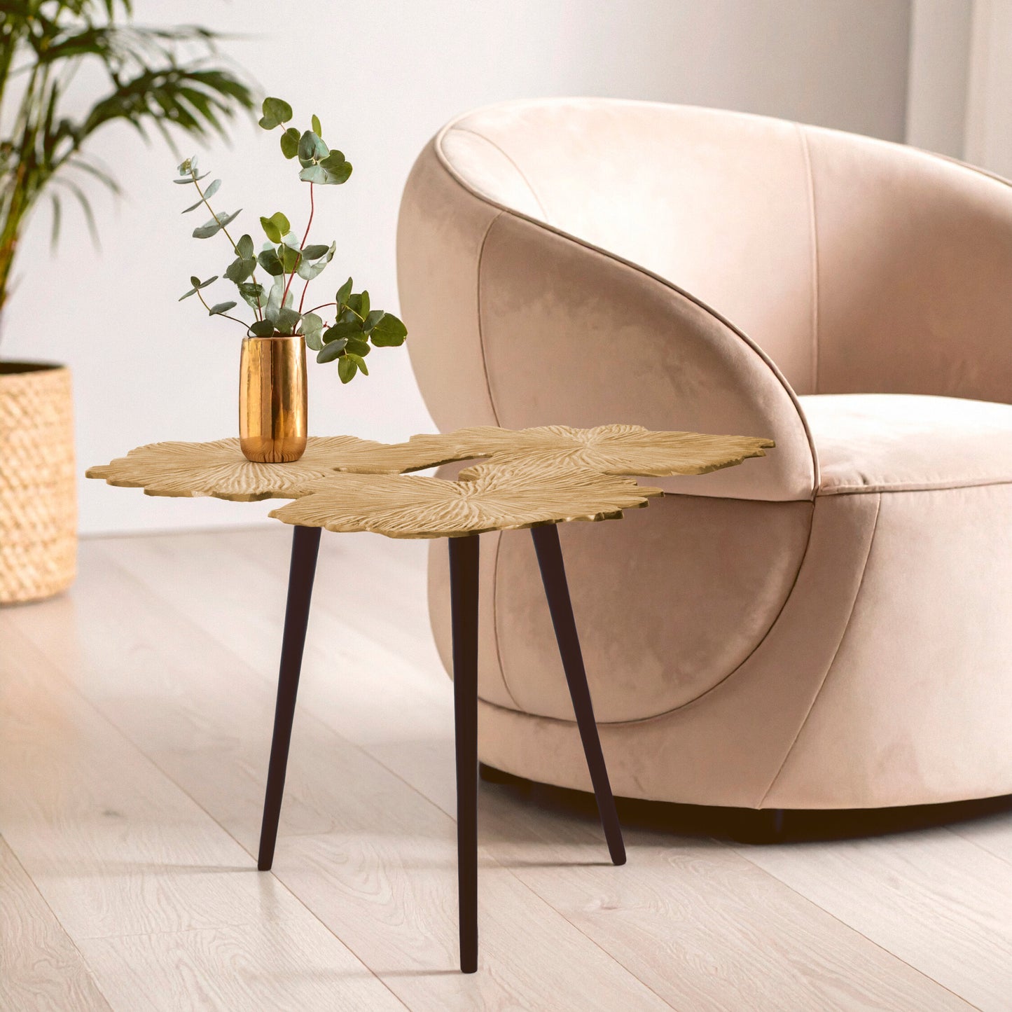 Gold Leaf Large Side Table