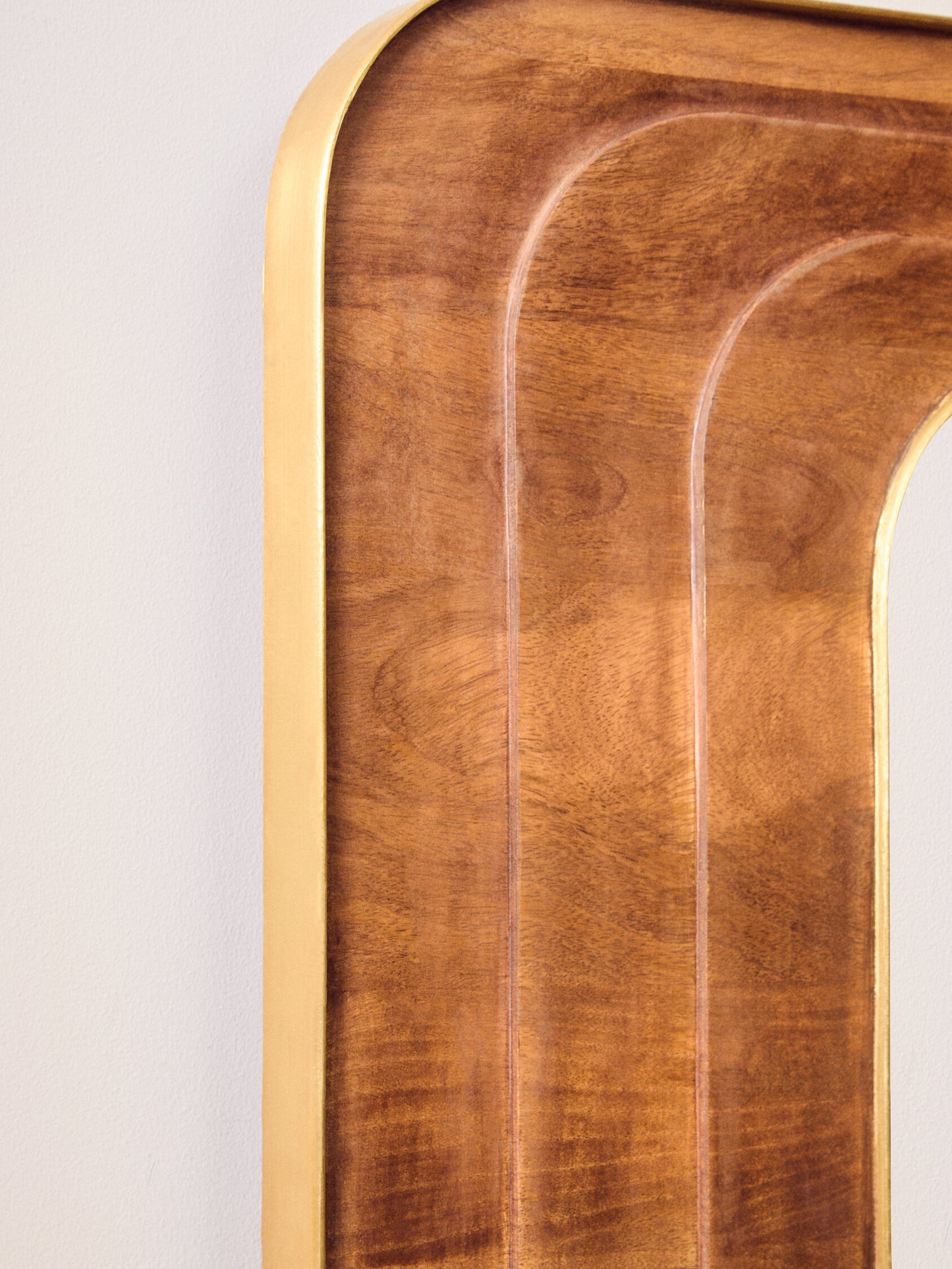 Brando Carved Mango Wood Rustic Wall Mirror