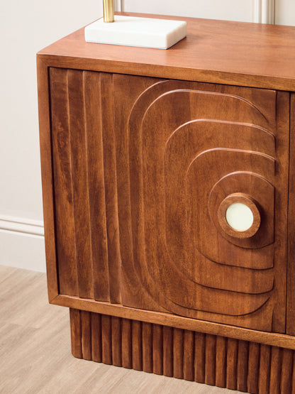 Brando 2 Door Mango Wood Carved Sideboard