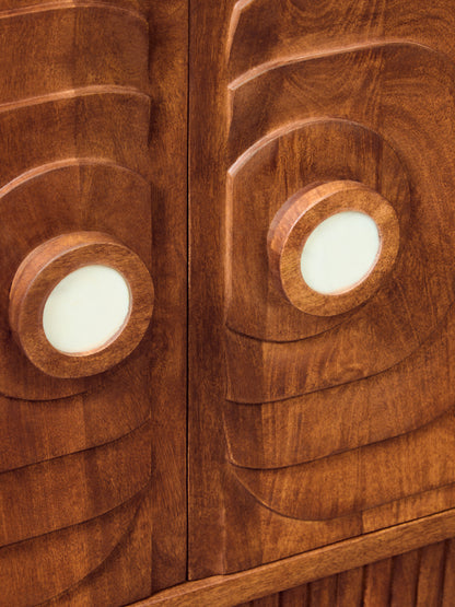 Brando 2 Door Mango Wood Carved Sideboard
