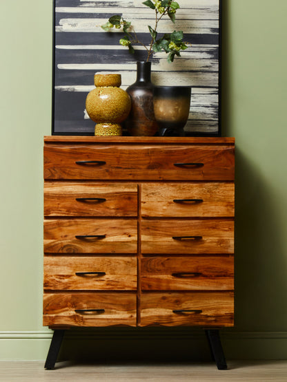Marlon 9 Drawer Acacia Chest