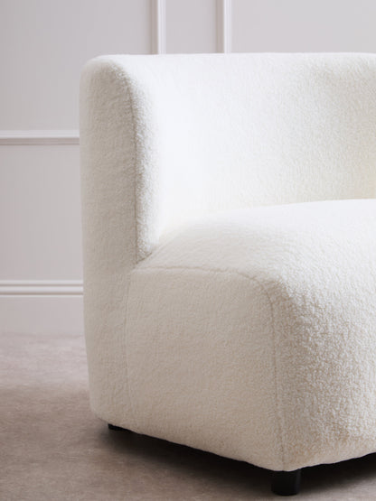 Allure Ivory Bouclé-Effect Armless Armchair
