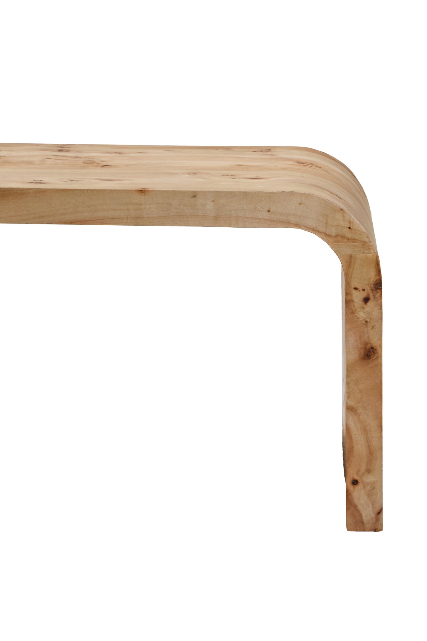 Aspen Curved Burl Wood Coffee Table