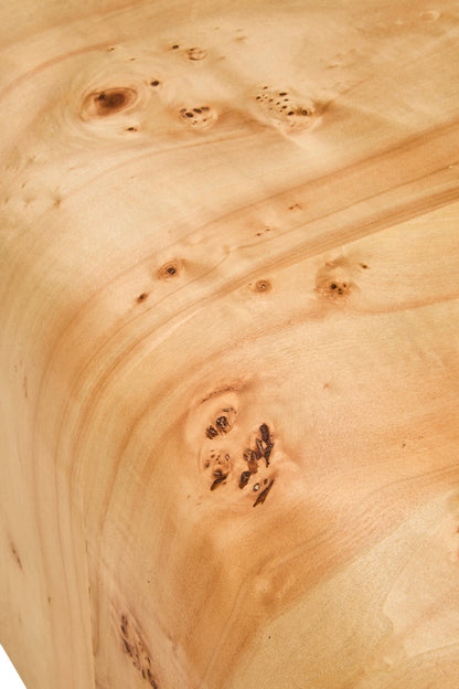 Aspen Curved Burl Wood Coffee Table