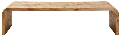 Aspen Curved Burl Wood Coffee Table