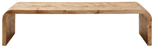 Aspen Curved Burl Wood Coffee Table