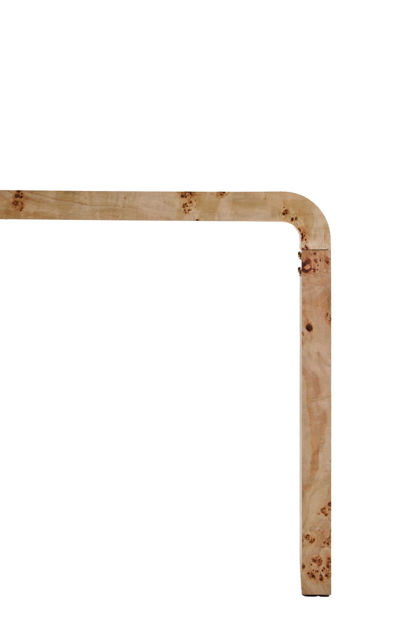 Aspen Curved Burl Wood Console Table