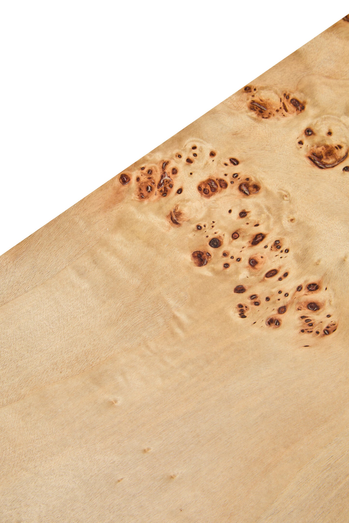 Aspen Curved Burl Wood Console Table