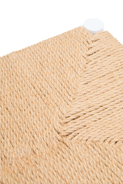 Bali Small Natural Rope and White Wood Bench