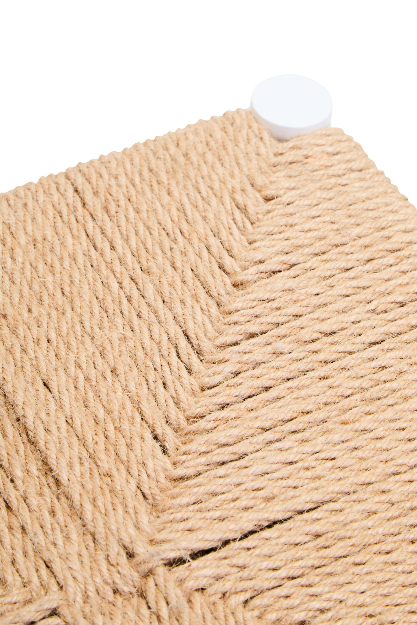 Bali Natural Rope and White Wood Low Stool