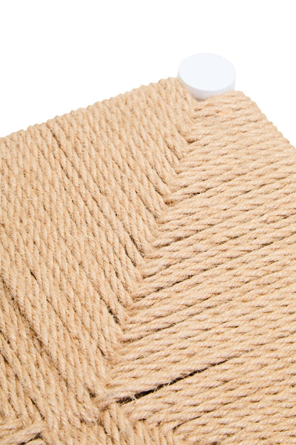 Bali Natural Rope and White Wood Low Stool