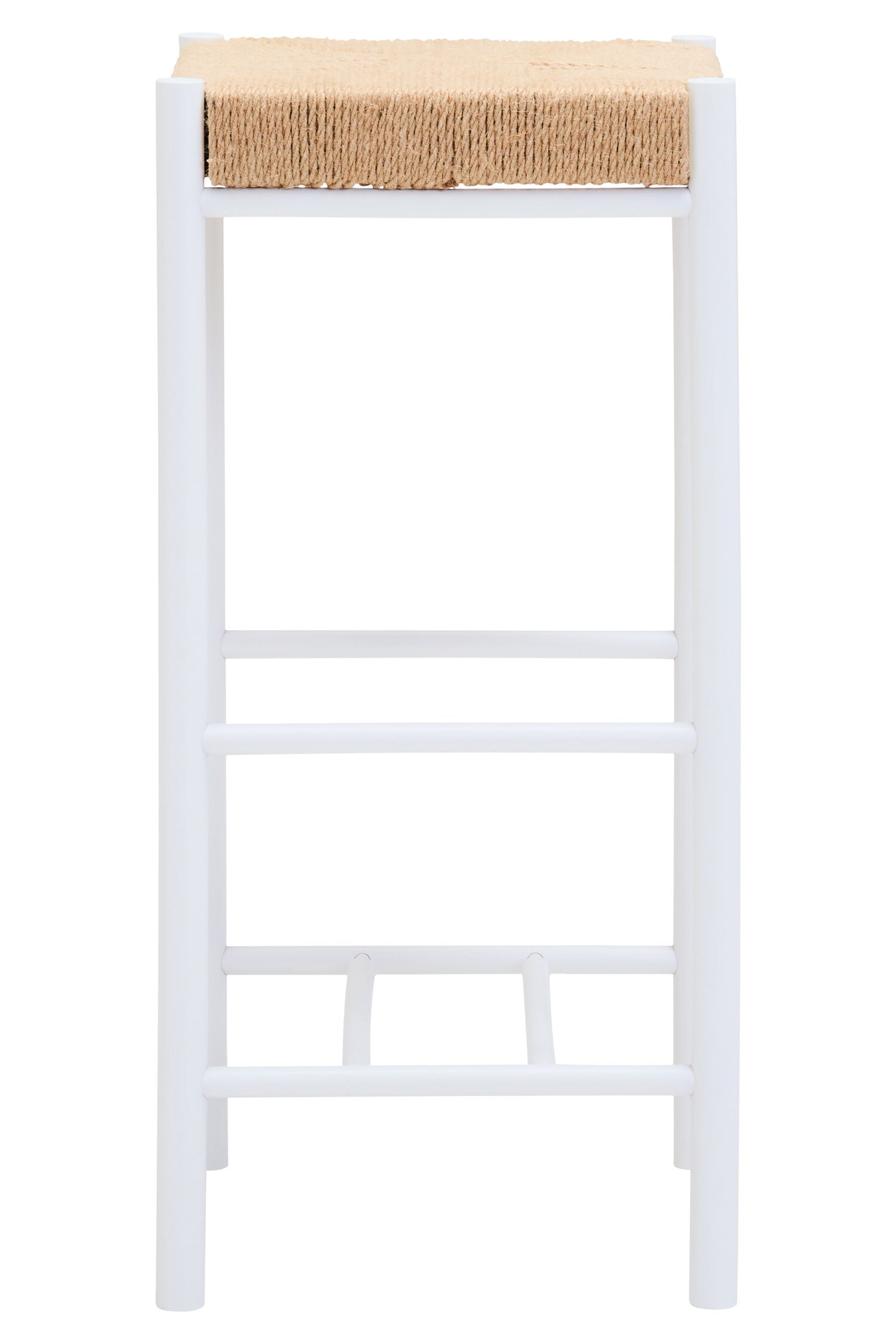 Bali Natural Rope and White Bar Stool