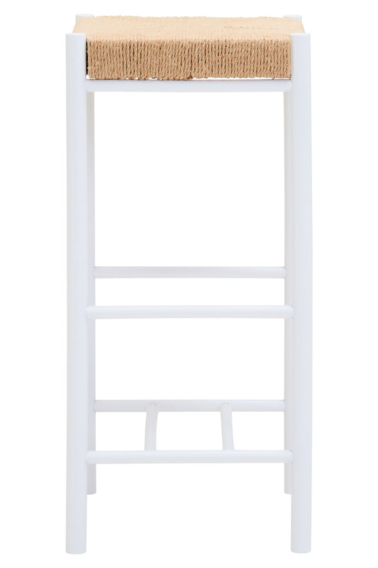 Bali Natural Rope and White Bar Stool