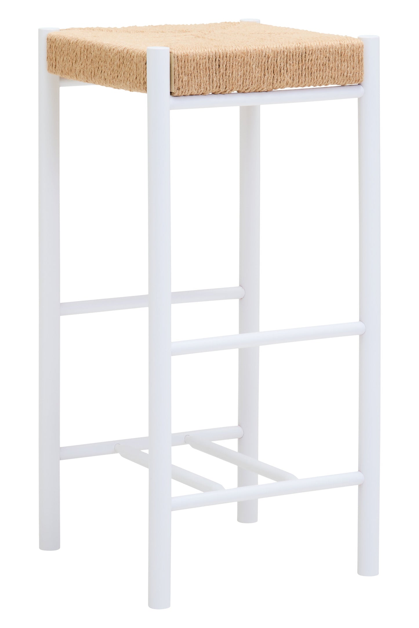 Bali Natural Rope and White Bar Stool