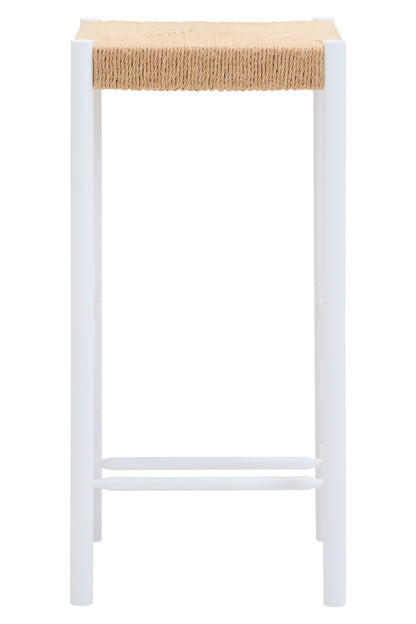 Bali Natural Rope and White Bar Stool