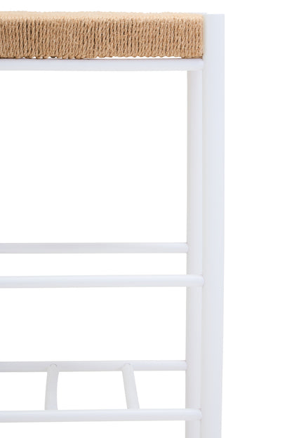 Bali Natural Rope and White Bar Stool