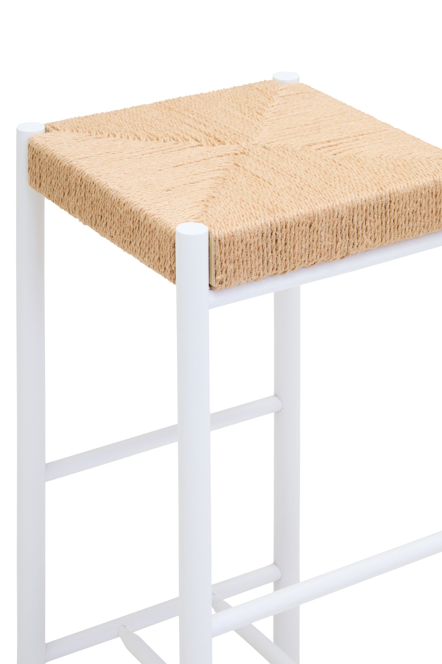 Bali Natural Rope and White Bar Stool