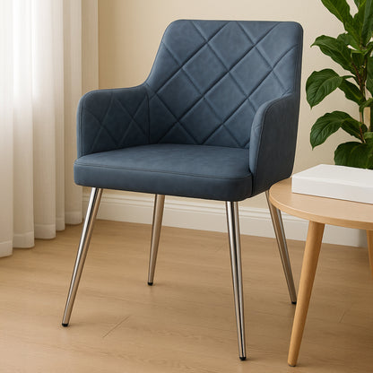 Lorena Dark Grey And Chrome Dining Chair