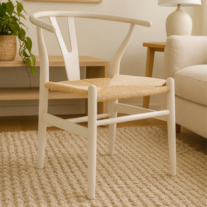 Austin Coastal Wishbone Antique White Dining Chair