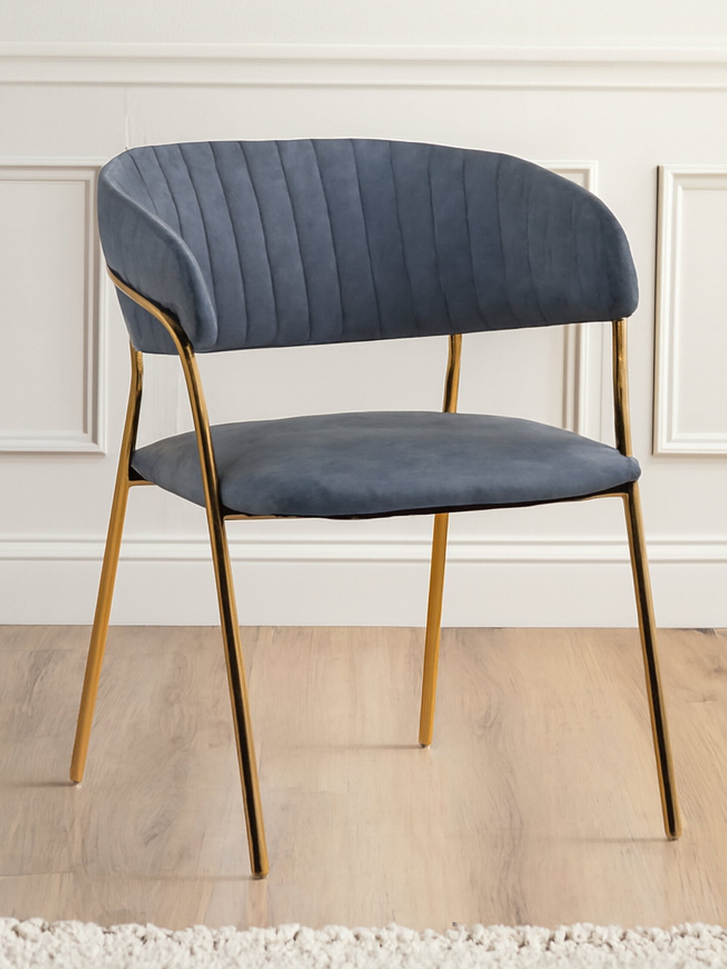 Lorena Dark Grey Faux Leather Dining Chair