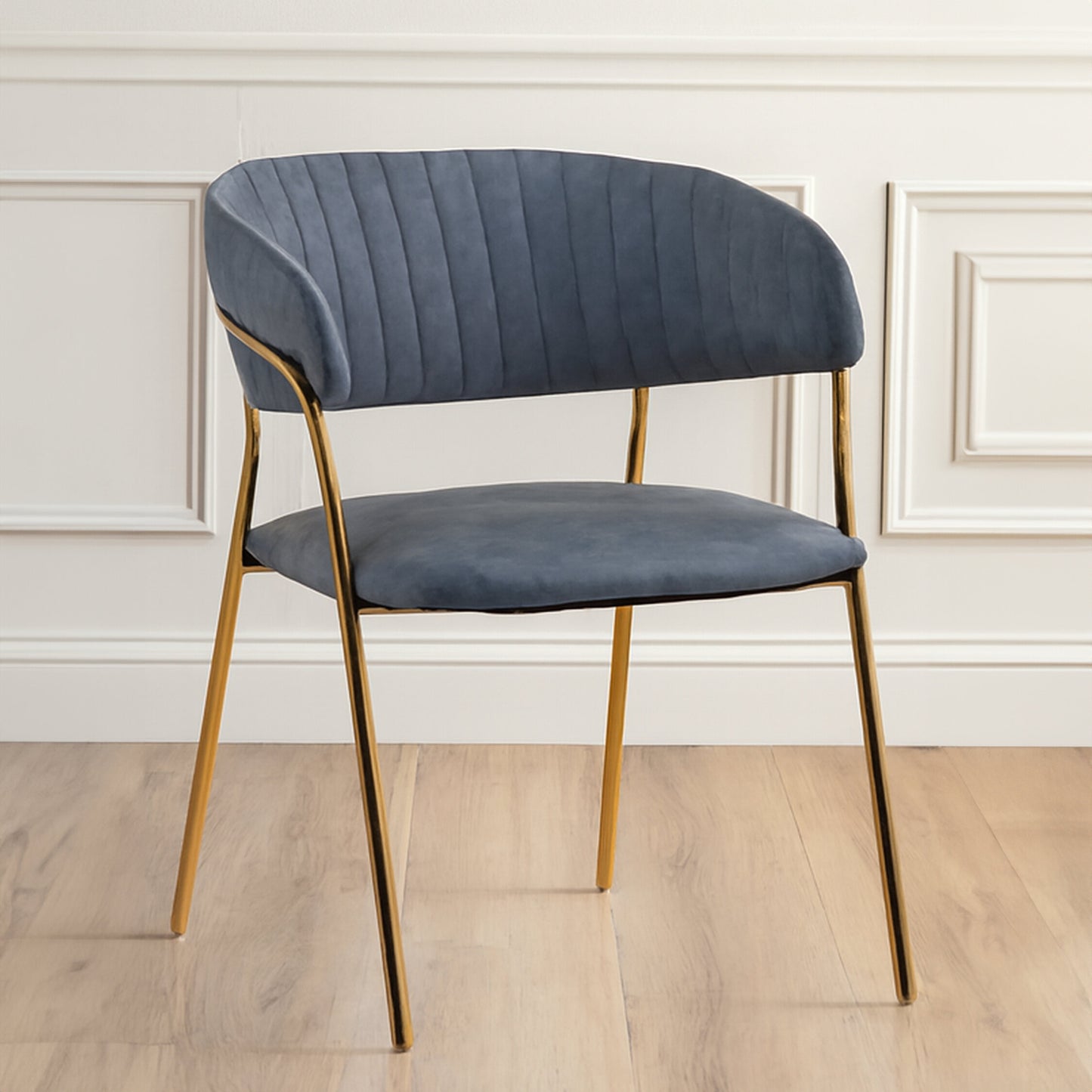 Lorena Dark Grey Faux Leather Dining Chair