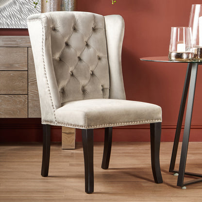 Davenport Luxe Grey Velvet Dining Chair