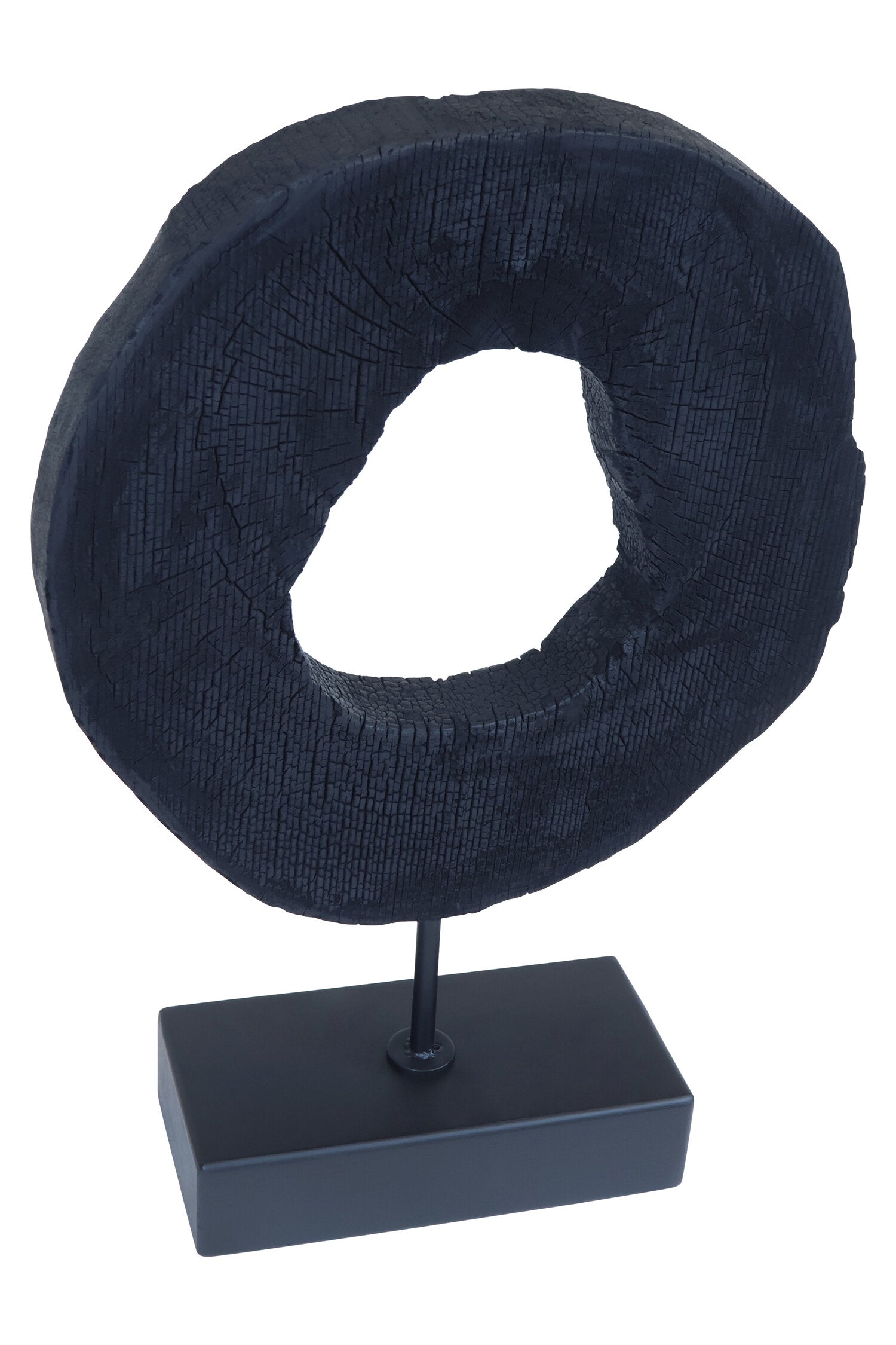 Luxe Decor Small Rustic Mango Wood Sculpture On Stand Ornament | Bali & Blue