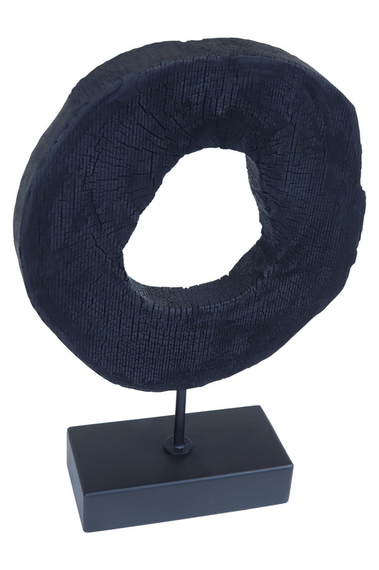 Luxe Decor Small Rustic Mango Wood Sculpture On Stand Ornament | Bali & Blue