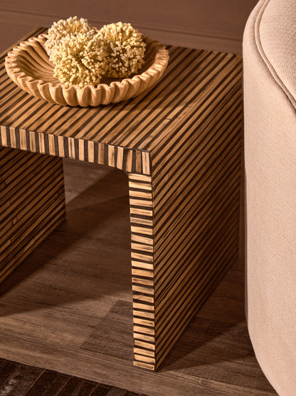 Argentina Bamboo Inlay Side Table