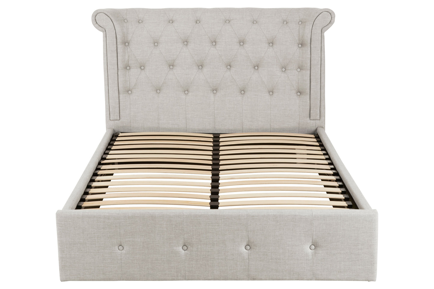 Enola Light Grey Double Ottoman Bed