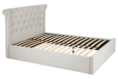 Enola Light Grey Double Ottoman Bed