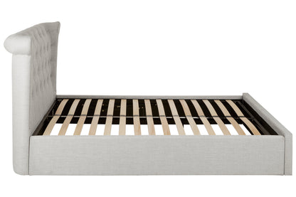 Enola Light Grey Double Ottoman Bed