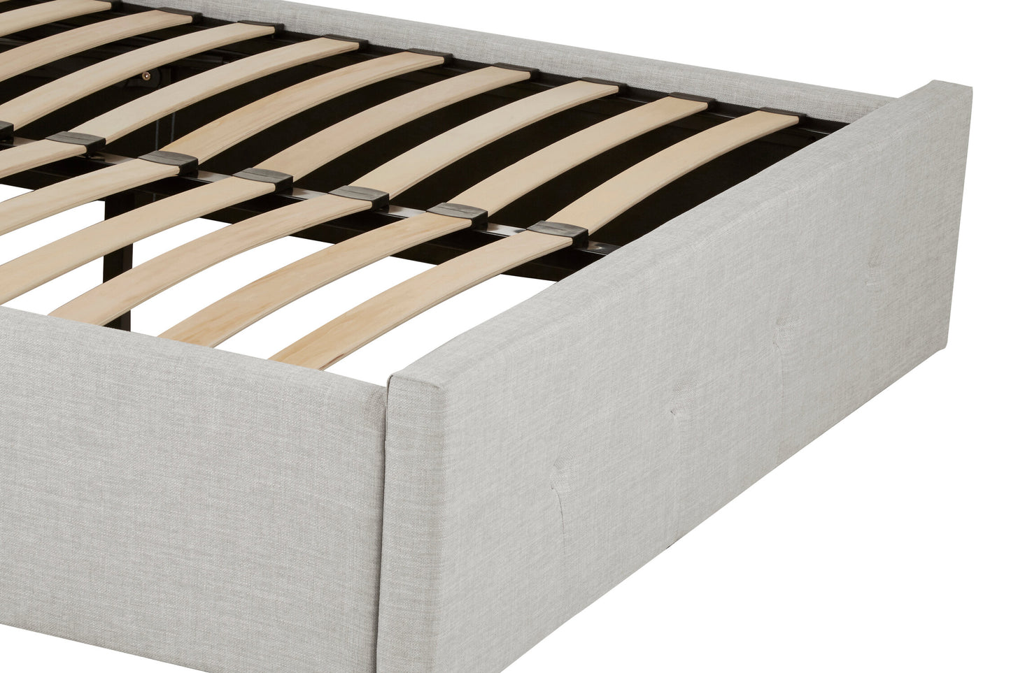 Enola Light Grey Double Ottoman Bed