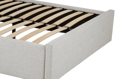 Enola Light Grey Double Ottoman Bed