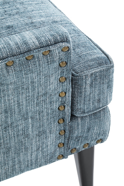 Hunter Blue Wingback Lounge Chair