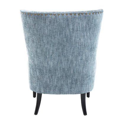 Hunter Blue Wingback Lounge Chair