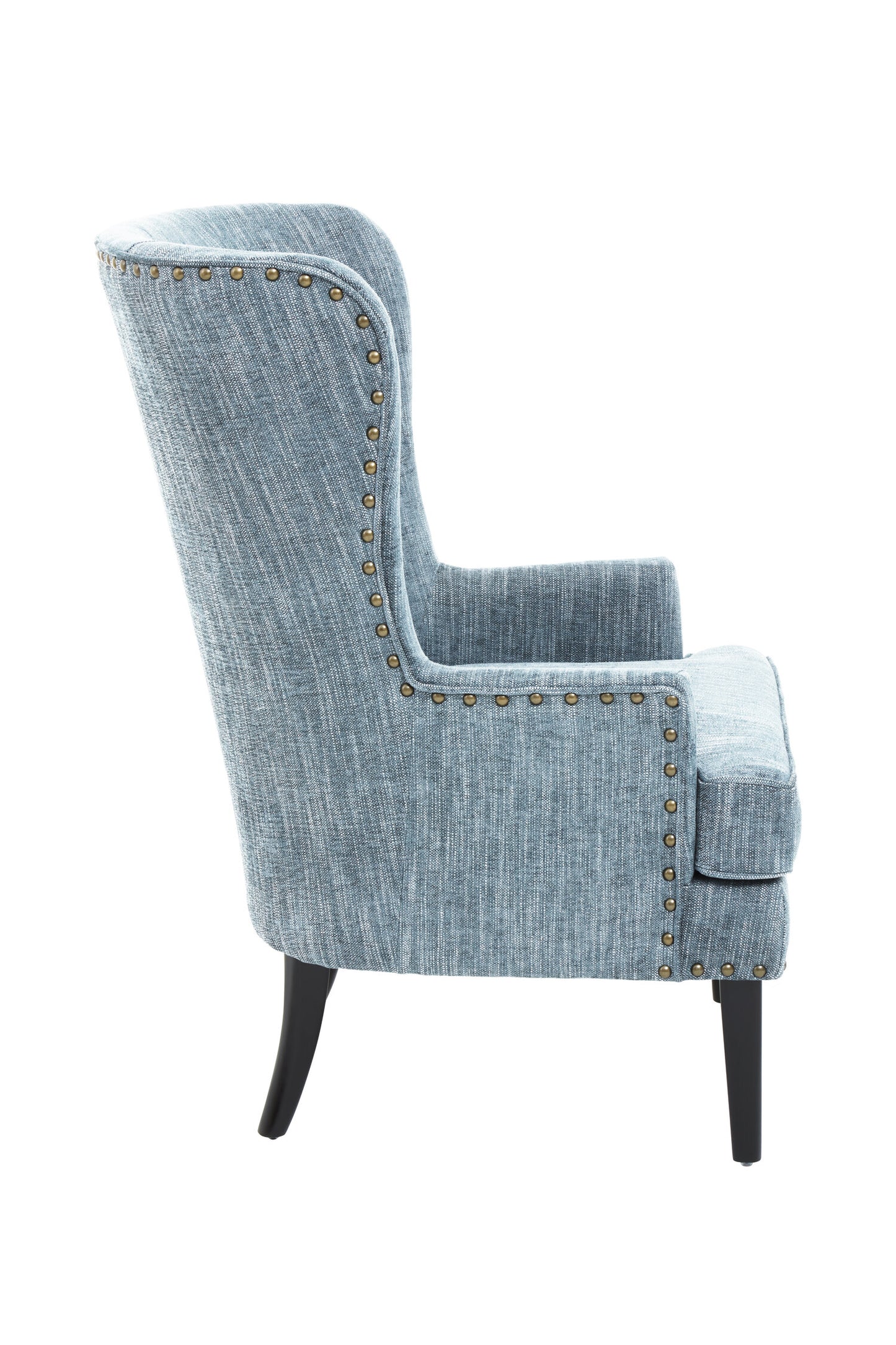 Hunter Blue Wingback Lounge Chair