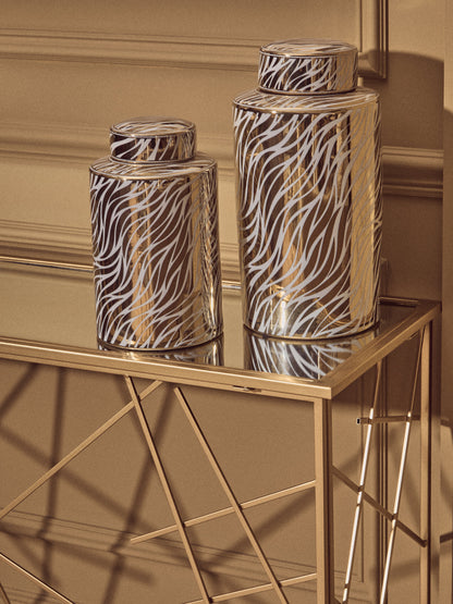Dubai Industrial Gold Console Table with Mirror Top