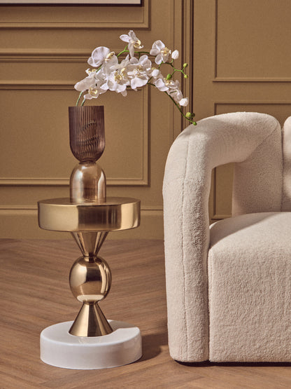 Vogue Gold And Ivory Side Table