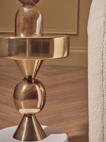Vogue Gold And Ivory Side Table
