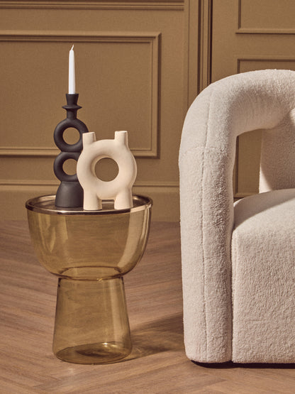 Vogue Amber Glass Side Table