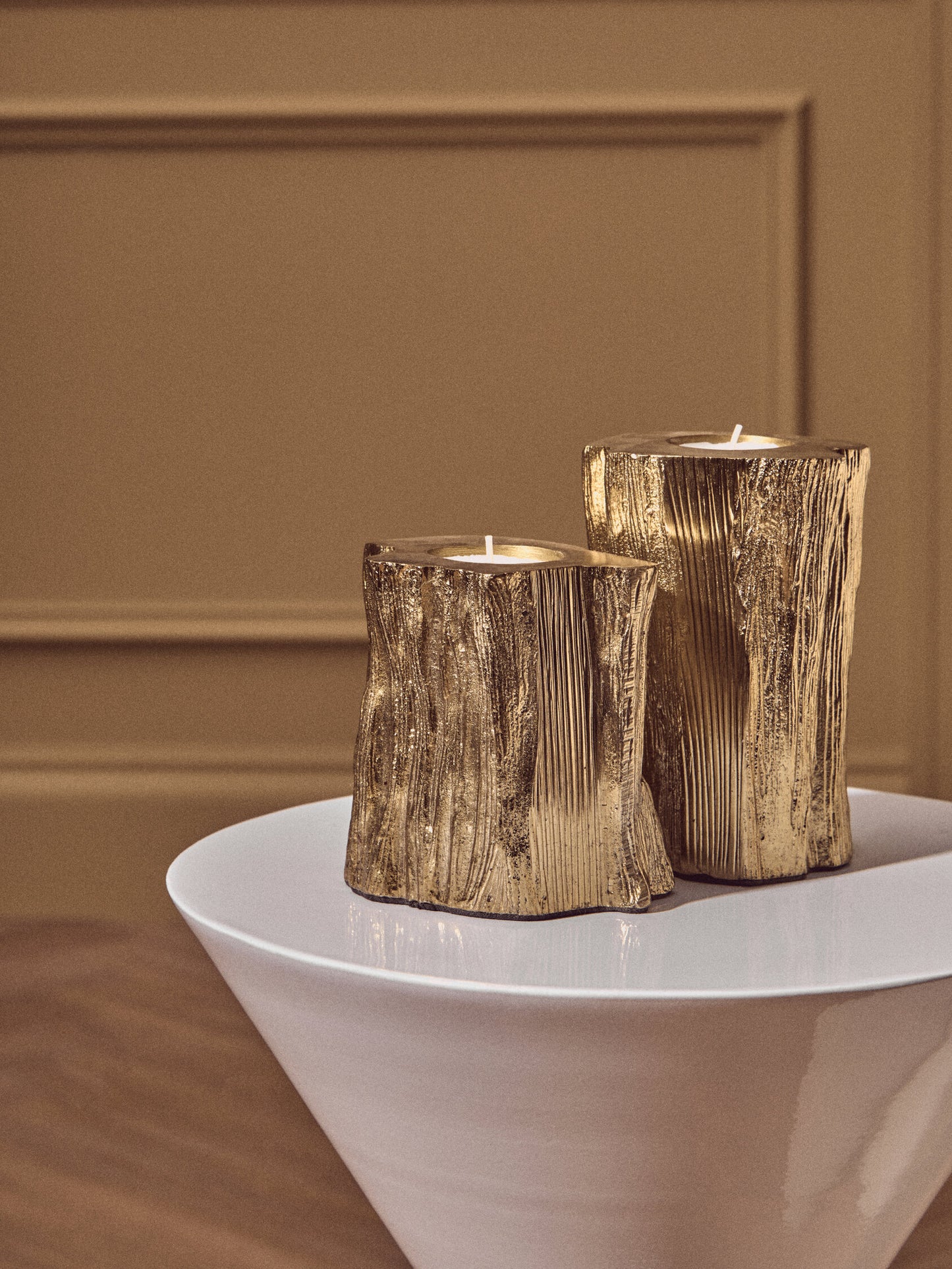 Angelique White And Gold Finish Side Table