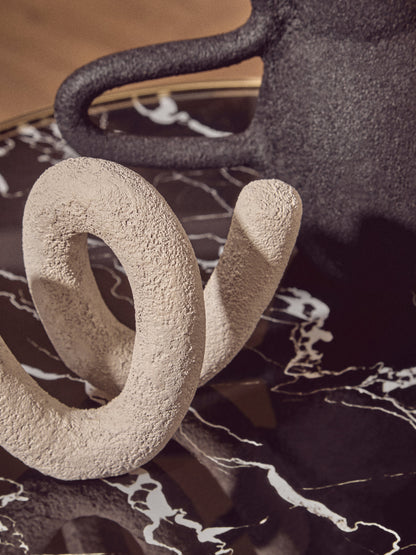 Mia Black Glass and Marble Base Side Table