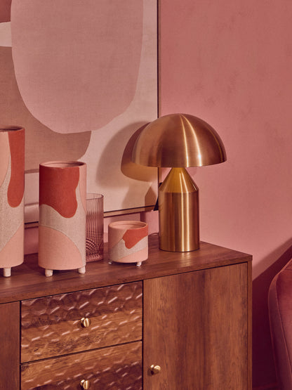 Aris Gold Finish Dome Table Lamp